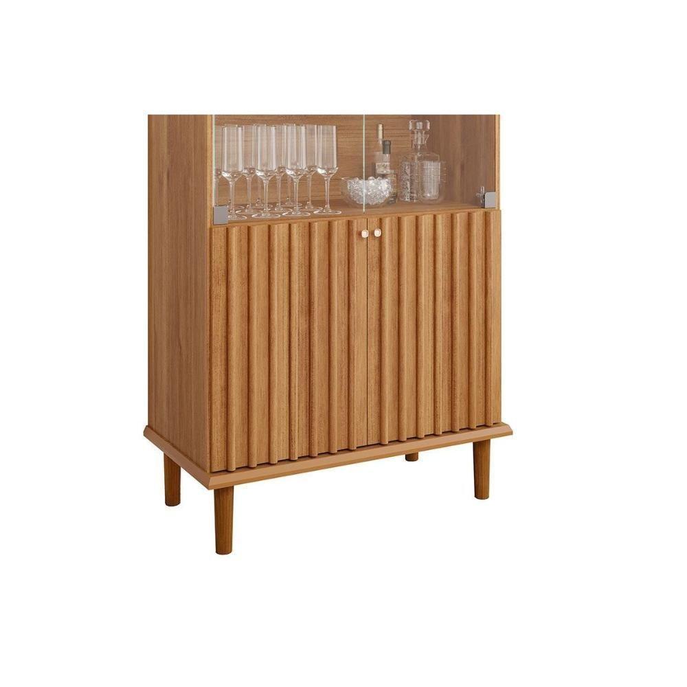 Cristaleira De Cozinha Luiza C- 4 Portas (2 De Vidro) Cinamomo - Cimol - 6