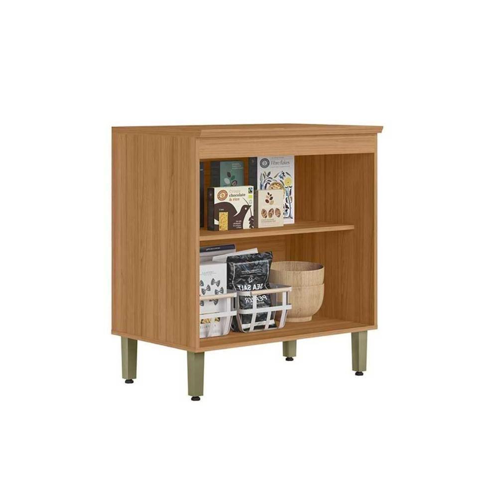 Gabinete De Cozinha Modulado C- Tampo Selene C- 2 Portas 80cm Jequitiba-off White Fosco - Linea Brasil - 4