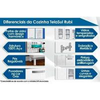 Cozinha Compacta Rubi C- 11 Portas ( 3 C- Vidro ) Preto - Telasul - 5