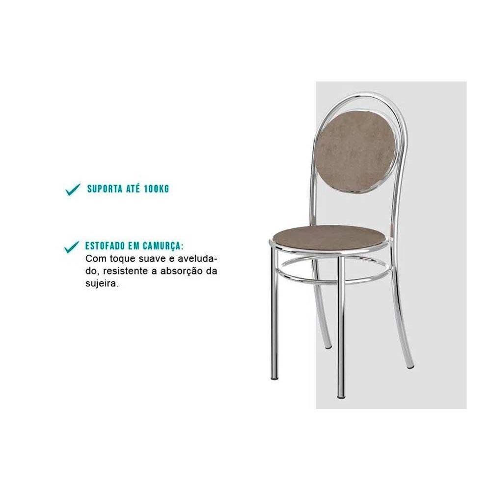 Kit 4 Cadeiras Sala Jantar 190 Aço 4 Uni Preto-courano Preto - Carraro - 5