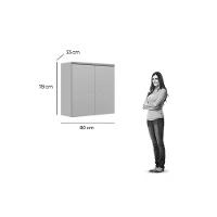 Armário Aéreo Cozinha Modulado Allure C- 2 Portas 80cm Jequitiba-gris Fosco - Linea Brasil - 8