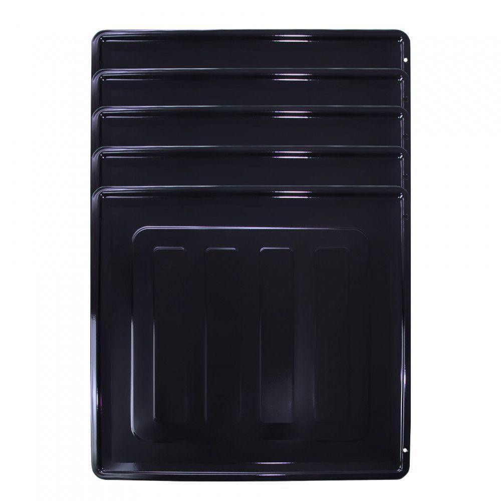 Kit Bandeja Esmaltada Para Fornos Embutir 45l - 5 Peças Preto - 1