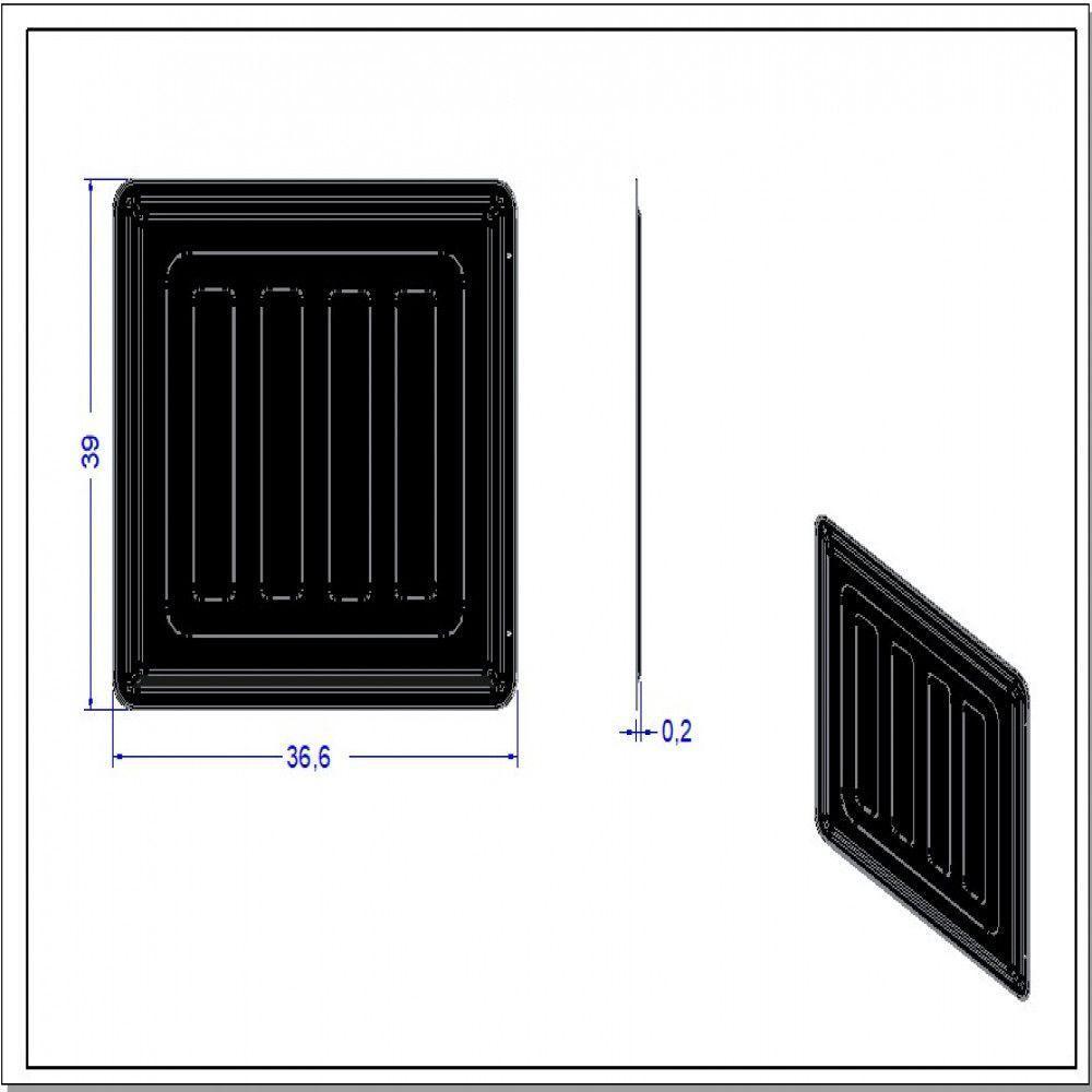 Kit Bandeja Esmaltada Para Fornos Embutir 45l - 5 Peças Preto - 3