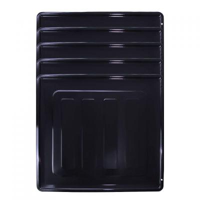 Kit Bandeja Esmaltada Para Fornos Embutir 45l - 5 Peças Preto