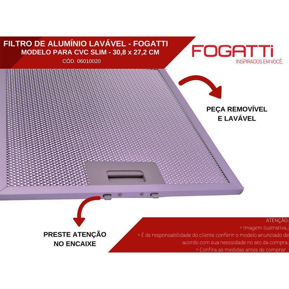 Filtro De Alumínio Metálico Lavável Para Coifas Fogatti Prata - 3