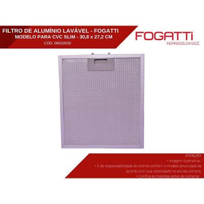 Filtro De Alumínio Metálico Lavável Para Coifas Fogatti Prata