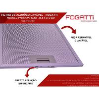 Filtro De Alumínio Metálico Lavável Para Coifas Fogatti Prata - 3