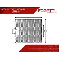 Filtro De Alumínio Metálico Lavável Para Coifas Fogatti Prata - 4