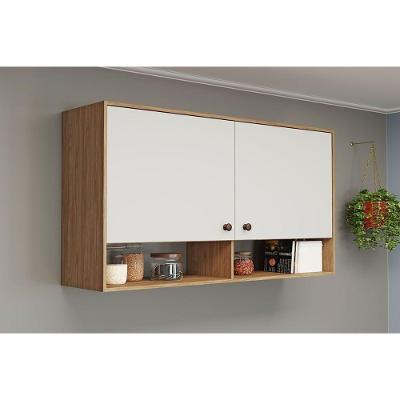 Armário De Cozinha Modulado Torino C- 2 Portas 120cm Mel-off White - Movelbento