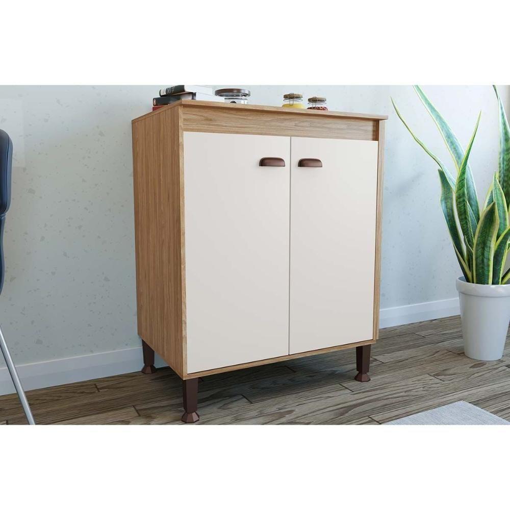 Gabinete De Cozinha Modulado C- Tampo Torino C- 2 Portas 70cm Mel-off White - Movelbento - 1