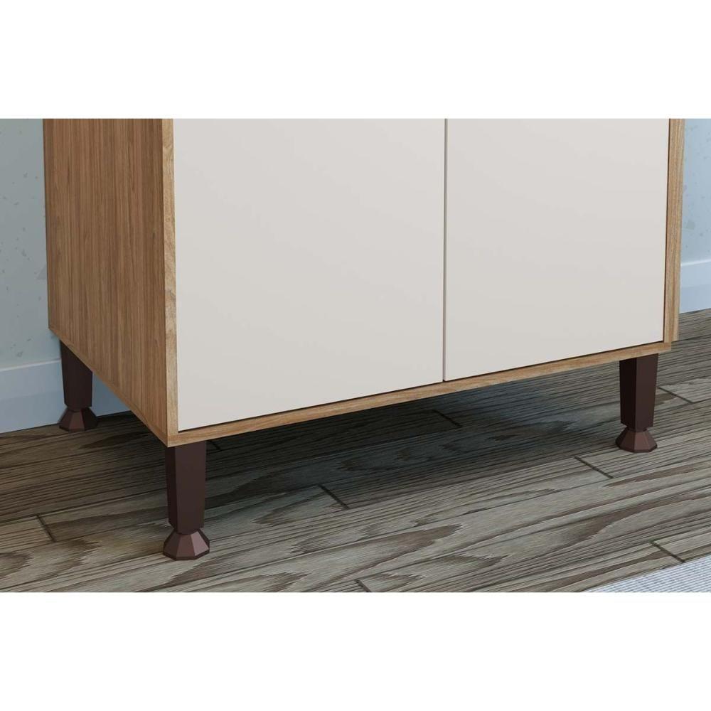 Gabinete De Cozinha Modulado C- Tampo Torino C- 2 Portas 70cm Mel-off White - Movelbento - 6