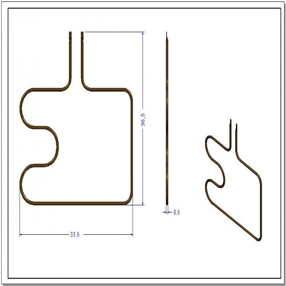Resistência Inferior Para Fornos De Embutir Verde 220V - 2