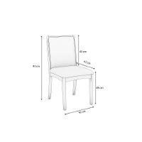 Cadeira De Cozinha Lara 2cmm009ca Premium Madeira Maciça Kit 2 Un Carvalho-boucle Bege Fendi-tela Bege - Kappesberg - 2