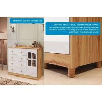 Cômoda Bebê Elô C- 1 Porta Cristal E 4 Gavetas Branco - Peroba - 2