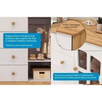 Cômoda Bebê Elô C- 1 Porta Cristal E 4 Gavetas Branco - Peroba - 3