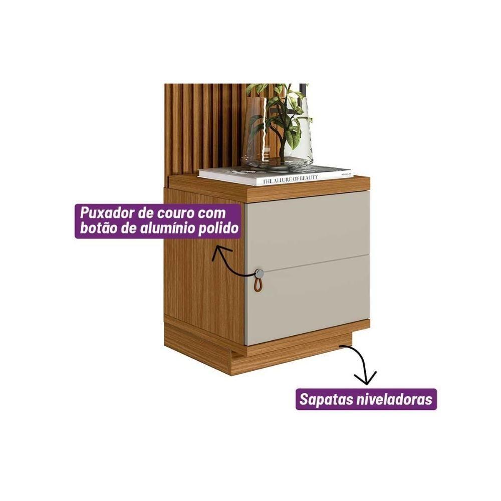 Módulo Lateral Ouro Preto 58cm P- Painel De Sala Nature-off White - Linea Brasil - 4