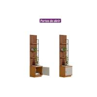 Módulo Lateral Ouro Preto 58cm P- Painel De Sala Nature-off White - Linea Brasil - 6