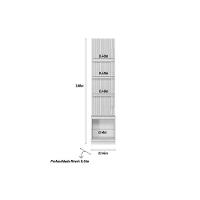 Módulo Lateral Ouro Preto 58cm P- Painel De Sala Nature-off White - Linea Brasil - 7