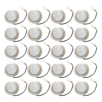 Kit Lâmpada Led Redonda Para Coifa Plug Branco - 20 Peças Metálico Bivolt