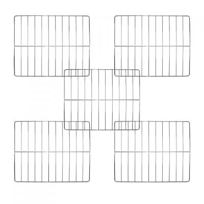 Kit Grade Cromada Para Forno De Bancada SMART60S - 5 Peças Prata