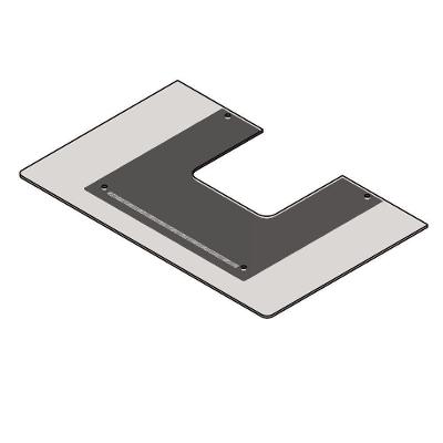 Vidro Reto Para Coifa De Parede 70Cm