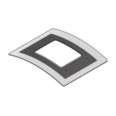 Vidro Curvo Para Coifa De Ilha 75Cm