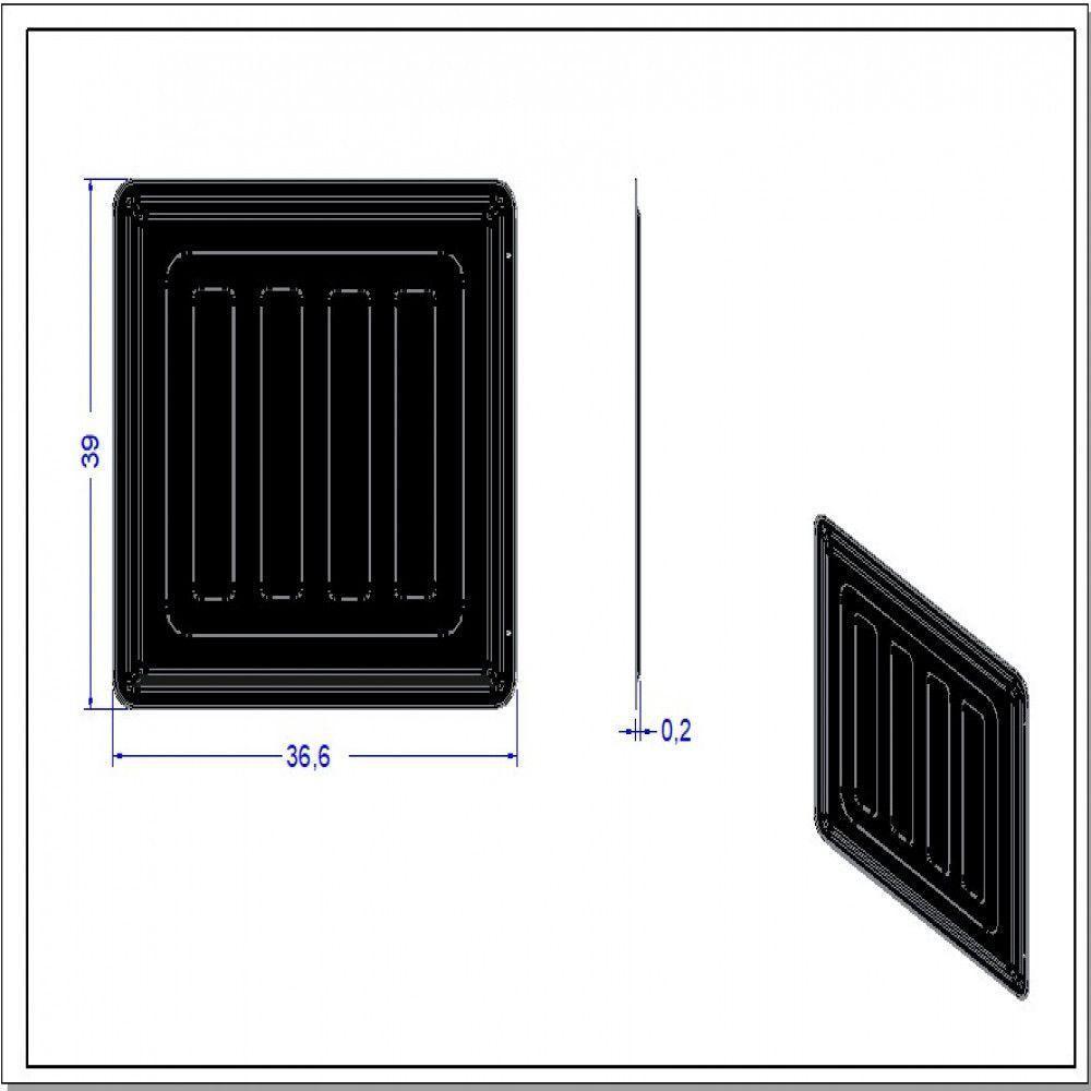 Bandeja Esmaltada De Resíduos Para Fornos Embutir 45 Litros Preto - 2