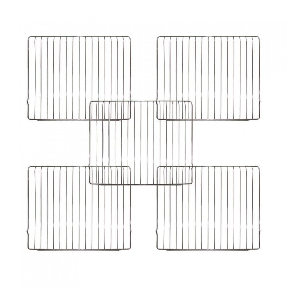 Kit Grade Cromada Para Fornos De Embutir 57 Litros - 5 Peças Prata - 1