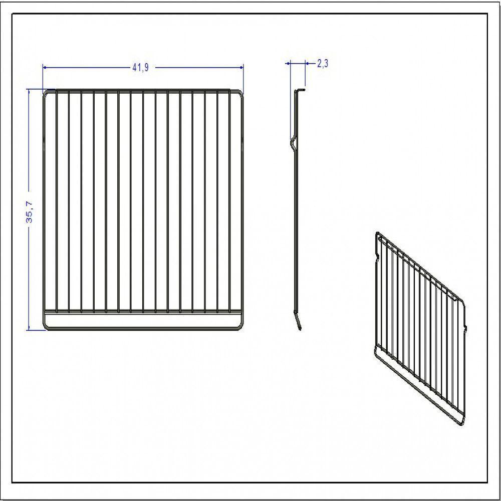 Kit Grade Cromada Para Fornos De Embutir 57 Litros - 5 Peças Prata - 3