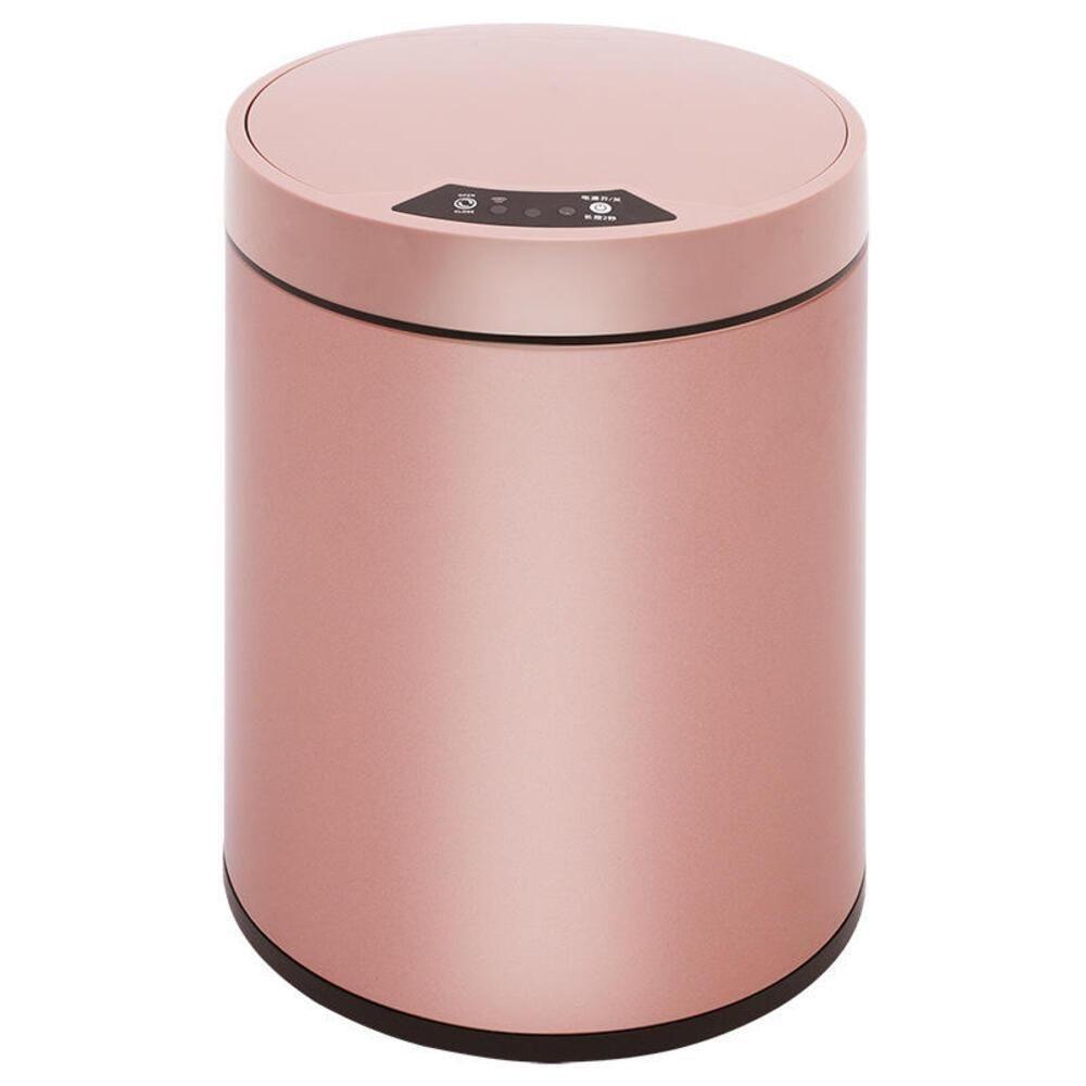 Lixeira Automatica Rose Gold Grande 12 Litros Sensor Inteligente Cozinha Banheiro Inox Cesto Lixo - 1