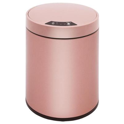 Lixeira Automatica Rose Gold Grande 12 Litros Sensor Inteligente Cozinha Banheiro Inox Cesto Lixo