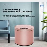 Lixeira Automatica Rose Gold Grande 12 Litros Sensor Inteligente Cozinha Banheiro Inox Cesto Lixo