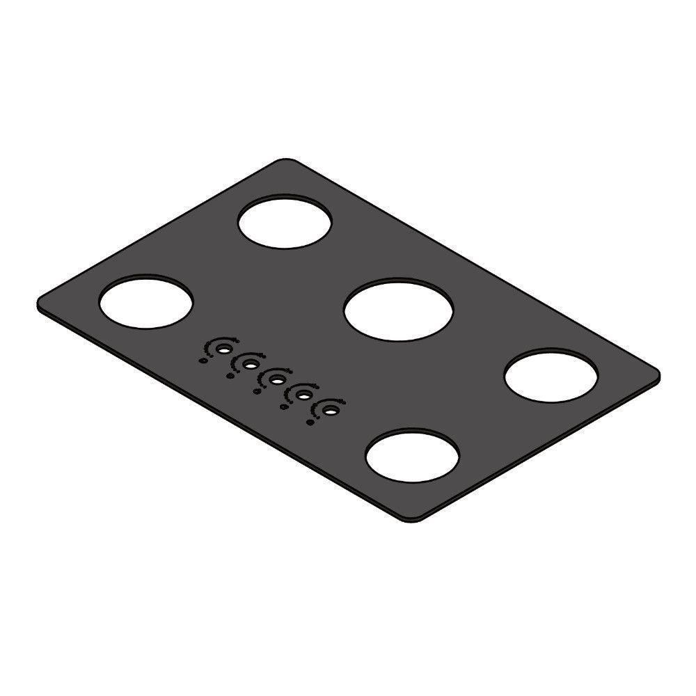 Vidro Preto Para Cooktop 5 Bocas Fogatti Preto - 1