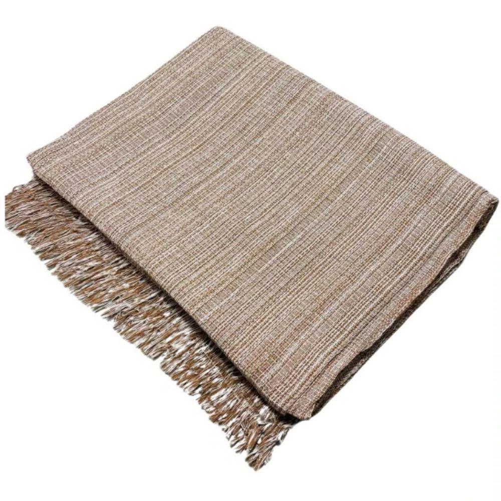 Manta Para Sofá 2 E 3 Lugares Super King Luxo Gigante 3,00x1,80 Cobertor Capa De Sofa E Cama Grande Caramelo Mesclad - 1