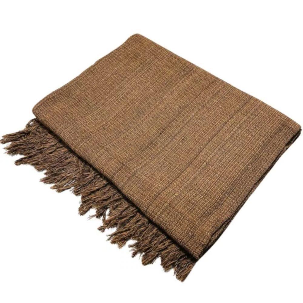 Manta Para Sofá 2 E 3 Lugares Super King Luxo Gigante 3,00x1,80 Cobertor Capa De Sofa E Cama Grande Cor:marrom Mesclado - 1