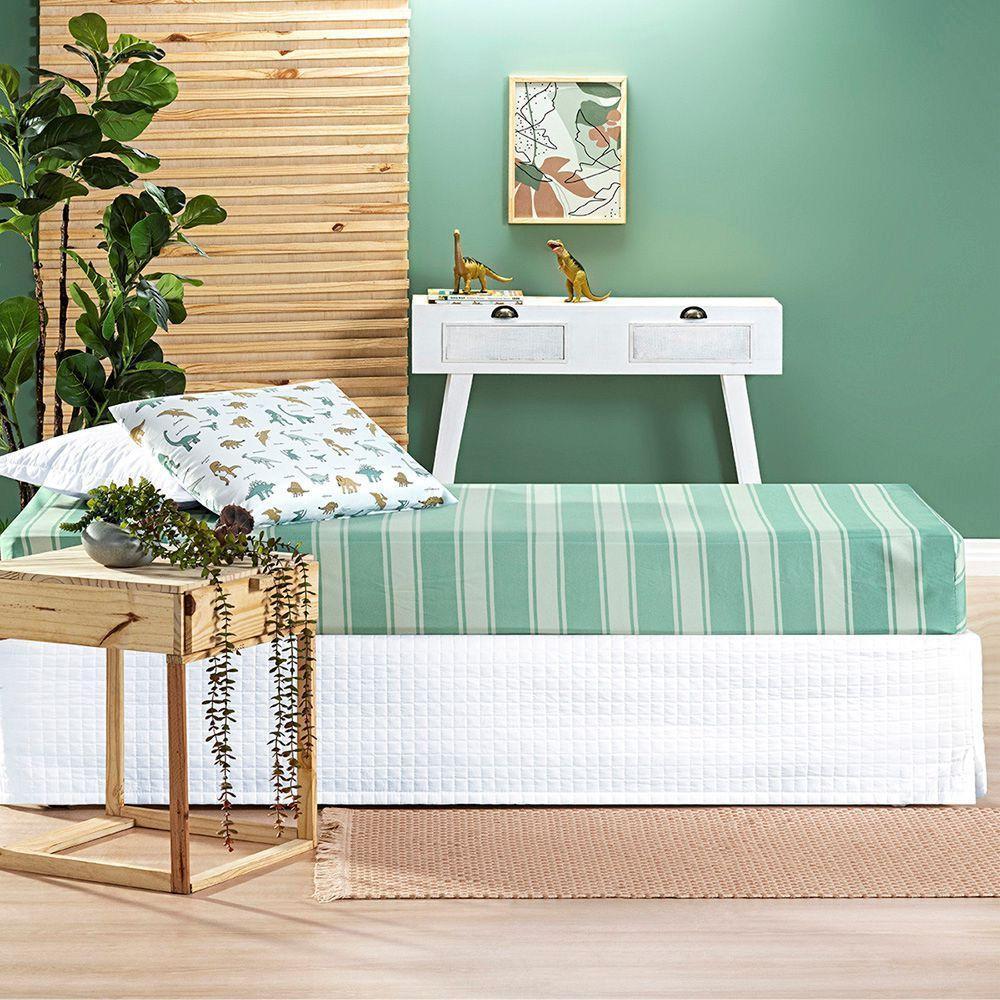 Jogo De Cama Lençol Kidsteem Solteiro Dinossauro 2 Pçs - 100% Poliéster - 2