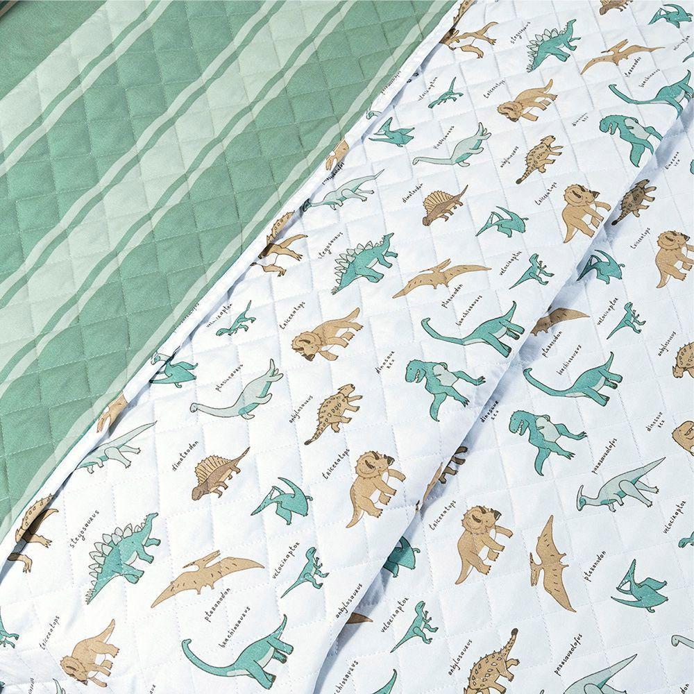 Cobre Leito Kidsteem Solteiro Micropercal Dinossauro 2 Peças - 100% Poliéster - 5