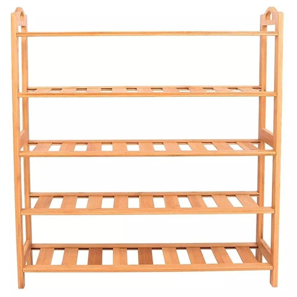 Sapateira Em Bambu Organizador Estante Com 5 Prateleiras 15 Pares Sapatos Organizador Casa Ecologico - 4