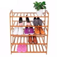Sapateira Em Bambu Organizador Estante Com 5 Prateleiras 15 Pares Sapatos Organizador Casa Ecologico - 3