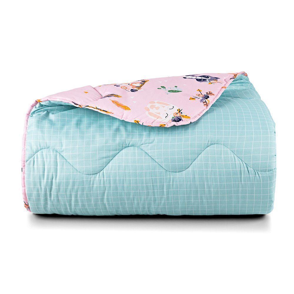 Edredom Kidsteem Solteiro Dupla Face Micropercal Foxy - 100% Poliéster - 1