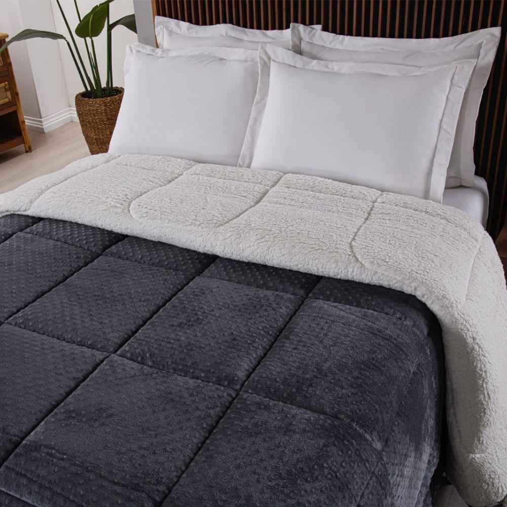 Edredom Coberdrom Phoa Especial Pesado King - Chumbo - 100% Poliéster - 2