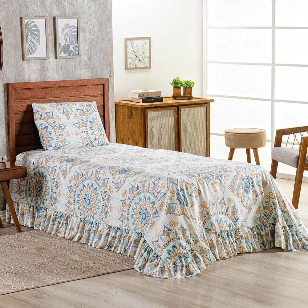 Colcha Solteiro Pratica 2 Peças - Cor 5 - 100% Poliéster - 2