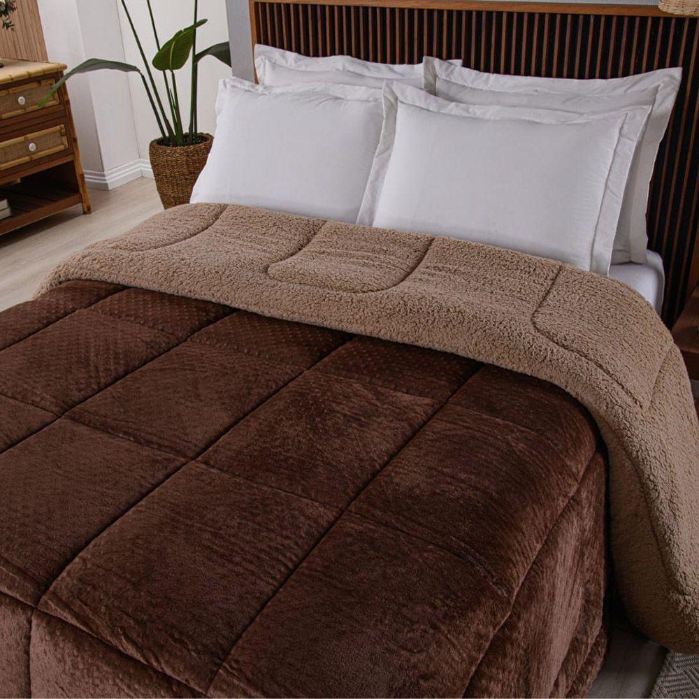 Edredom Coberdrom Phoa Especial Pesado King - Terracota - 100% Poliéster - 2