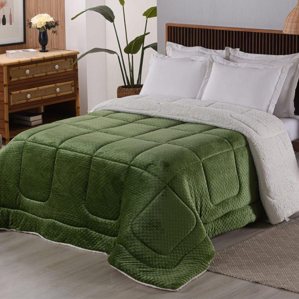 Edredom Coberdrom Phoa Especial Pesado King - Esmeralda - 100% Poliéster - 1