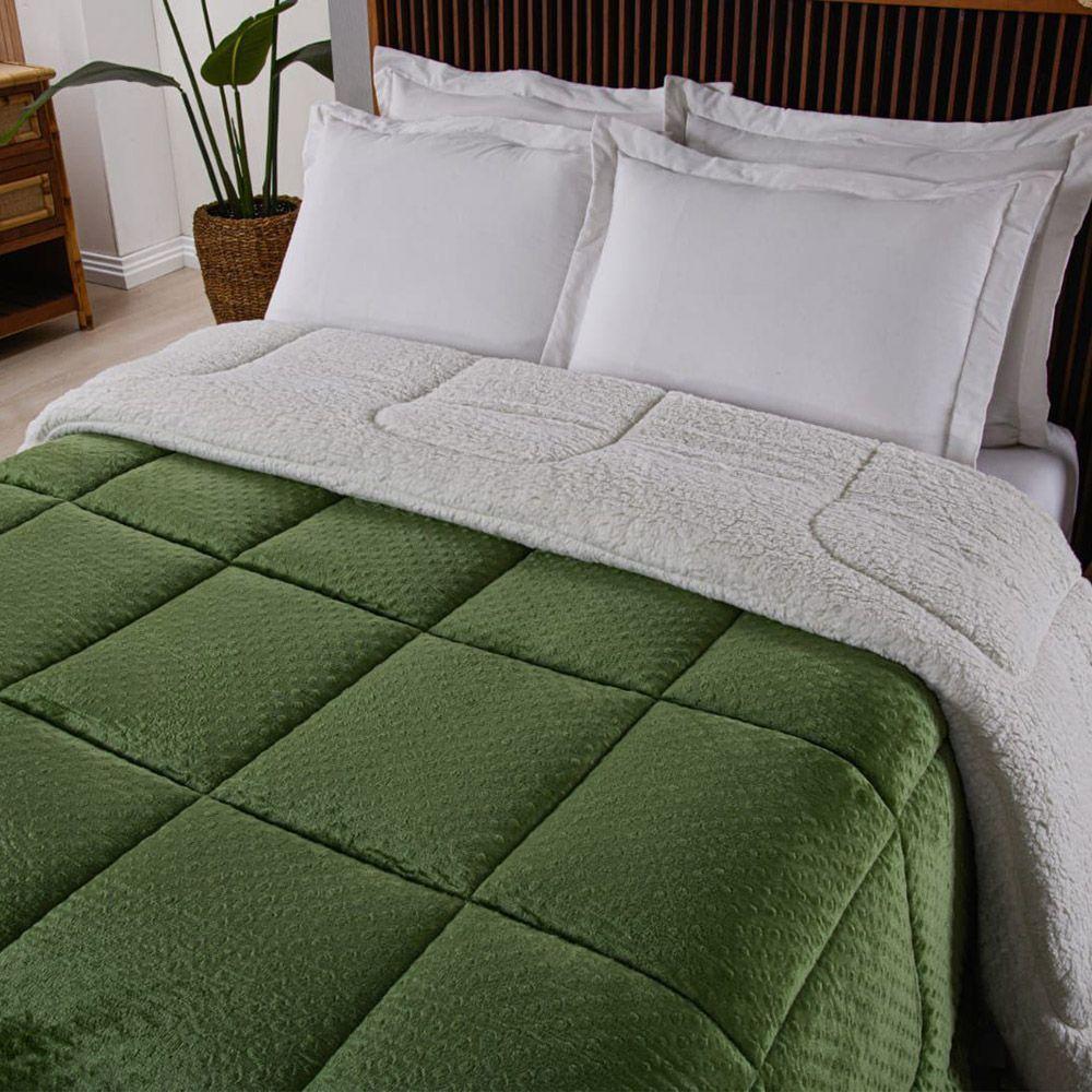 Edredom Coberdrom Phoa Especial Pesado Queen - Esmeralda - 100% Poliéster - 2