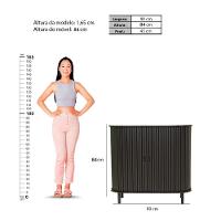 Aparador Buffet Ditália 2 Portas R-635 Preto - 7