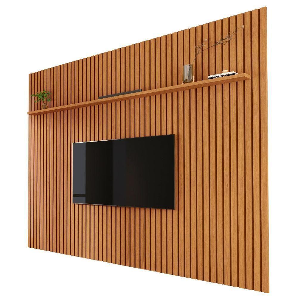 Painel Ripado Para Tv Até 75 Polegadas Sala Nature Versátil 2.2 X 2.2 Nature 2.2 X 2.2 - 1