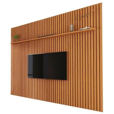 Painel Ripado Para Tv Até 75 Polegadas Sala Nature Versátil 2.2 X 2.2 Nature 2.2 X 2.2