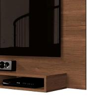 Painel Pequeno Para Tv 43 Polegadas Suspenso 1,20m Com Nicho Nogueira - 4