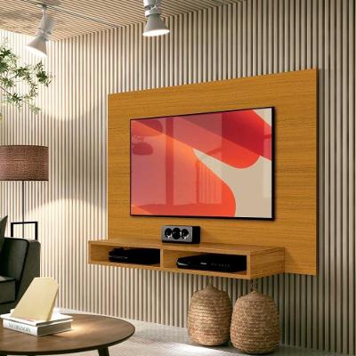 Painel Pequeno Para Tv 43 Polegadas Suspenso 1,20m Com Nicho Cedro